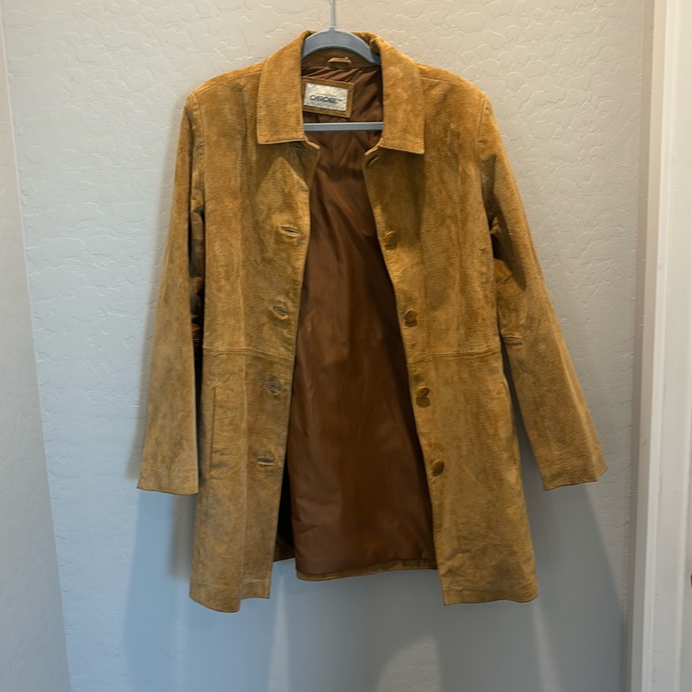 New Genuine leather Cherokee Tan Corduroy Coat